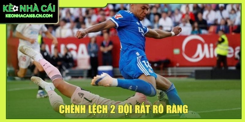 Chênh lệch 2 đội rất rõ ràng